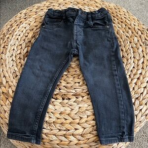 Zara Charcoal Gray Regular Fit Pants